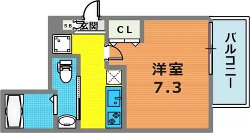JPレジデンス神戸【605号室】の間取り