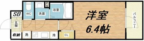 プレサンス福島ミッドエル【8階】の間取り