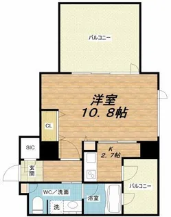 クロスレジデンス大阪新町【5階】の間取り