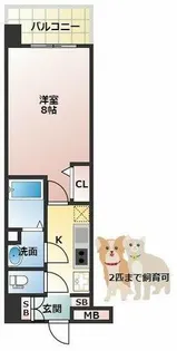 ラグゼナKADOMA【12階】の間取り