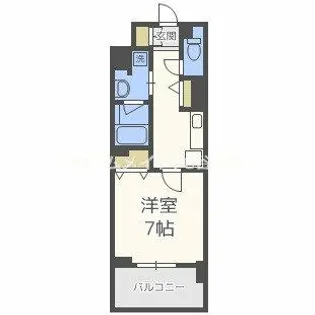 ハビテ靱センターコート【4階】の間取り