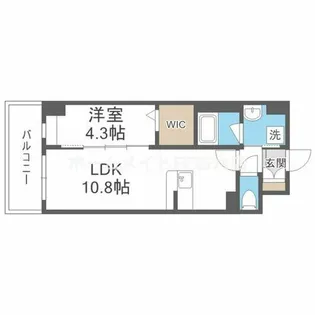 ベルエール江坂【5階】の間取り