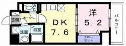 ウィングコート天王寺【2階】の間取り