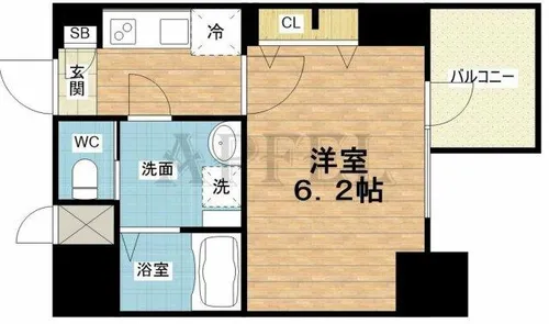 S-RESIDENCE新大阪Rish【5階】の間取り