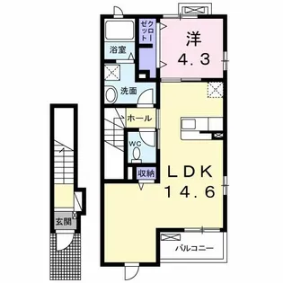 COCOLUANA・K Ⅰ【2階】の間取り