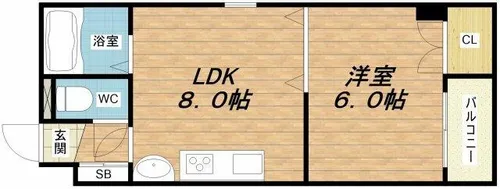 サンプラザ上汐【5階】の間取り