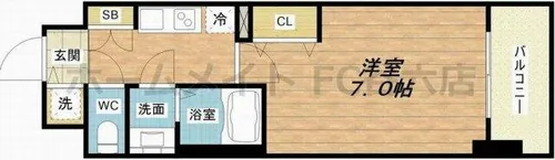 ファーストフィオーレ新梅田【3階】の間取り