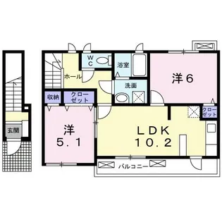 Calm Promenado【2階】の間取り