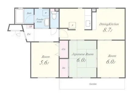 ジュネスト1番館【2階】の間取り