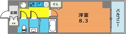 ファーストフィオーレ東灘【9階】の間取り