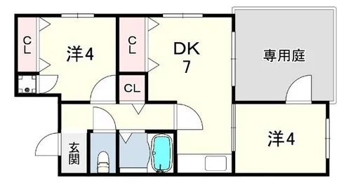 モトヤマヒルズ【1階】の間取り