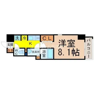 スリーアイランドタワー千種【4階】の間取り