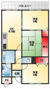 グランデーミFY【605号室】の間取り