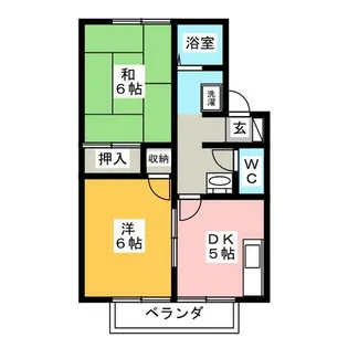 東山ハイツ B棟【2階】の間取り