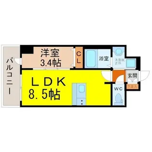 プレサンス鶴舞パークグラッド【7階】の間取り
