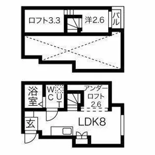 Maison Blanche(メゾンブランシュ)【2階】の間取り