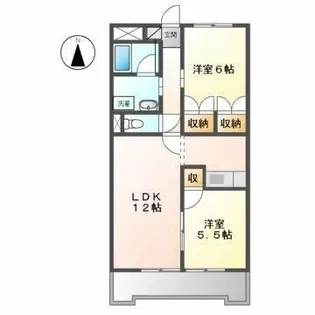 第5共栄ハイツ【4階】の間取り