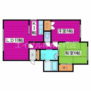 リバーストーン篠路【101号室】の間取り