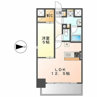 1LDKの間取り画像