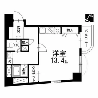 1Rの間取り画像