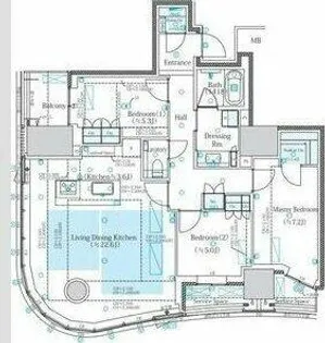 パークコート覚王山山門町【2階】の間取り