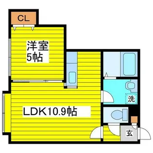 レユシール参番館【205号室】の間取り
