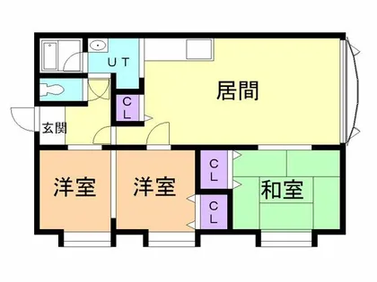 母恋グランドハイツ【201号室】の間取り