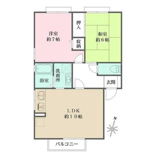 コンフォ大寿A棟【201号室】の間取り