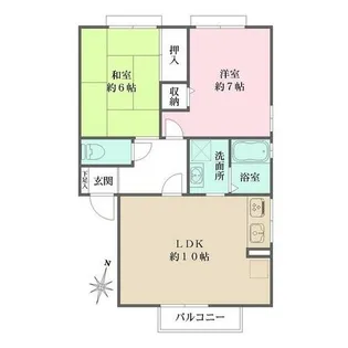 コンフォ大寿A棟【102号室】の間取り