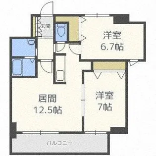 アルティ発寒【7階】の間取り