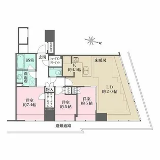 Brillia Tower堂島【23階】の間取り