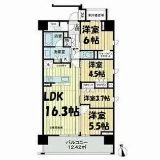 オープンレジデンシアナゴヤドーム前矢田【8階】の間取り