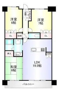 シャトレ大手町S棟【6階】の間取り