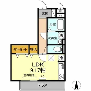 コンフォース大山【105号室】の間取り