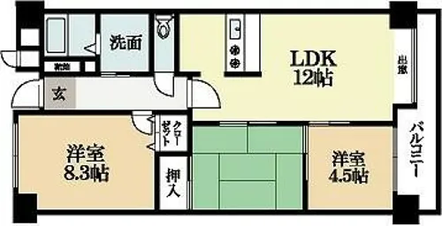 グランK’s【6階】の間取り