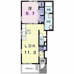 レリーナA【1階】の間取り