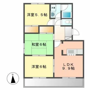 エクセレント上小田井【302号室】の間取り