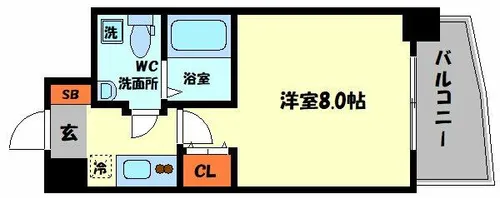TLRレジデンス高井田【6階】の間取り