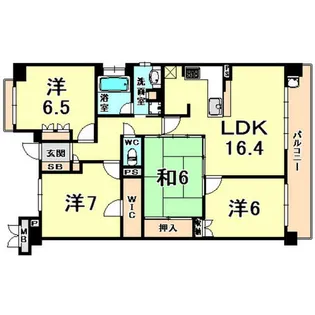グランアッシュ甲陽園コリーヌドゥサンス【2階】の間取り