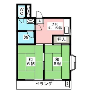 ハイツサンシャイン【2階】の間取り