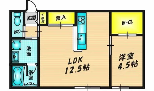 Luxe本町【B号室】の間取り