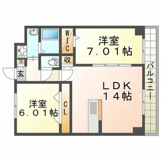 GROOVE上甲子園【5階】の間取り