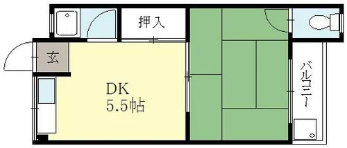 原田マンション【11号室】の間取り