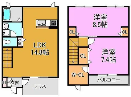 Village Honda【1階】の間取り
