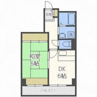 メゾンエルミタージュ【1階】の間取り