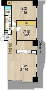 グラスホッパー【11階】の間取り