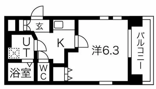 オズレジデンス布施柳通【2階】の間取り