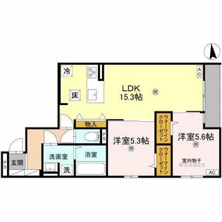 ナサハウス【1階】の間取り