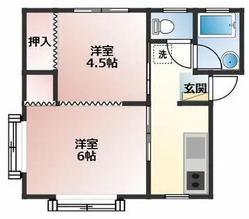 コーポ松山【2号室】の間取り