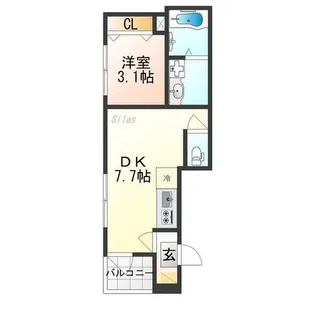 アミティア円町【1階】の間取り